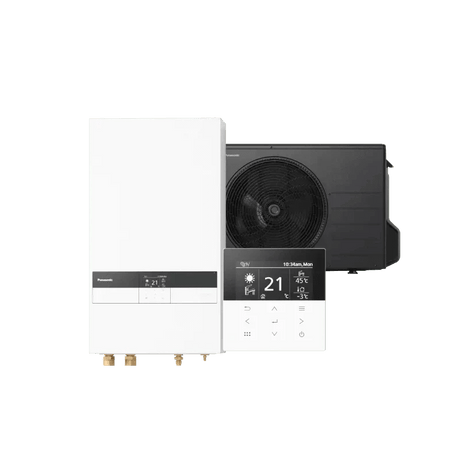Panasonic 3kW Aquarea High Performance K Split Bi - block luft - vattenvärmepump - KlimaTime.no
