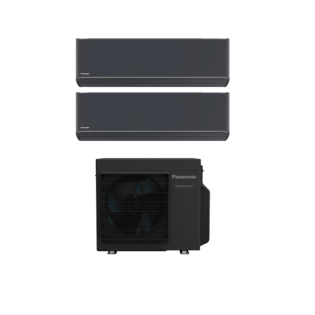 Panasonic HZ25 8.7kW Power Heat luftvärmepump med 2 innedelar Luftvärmepump - KlimaTime.se