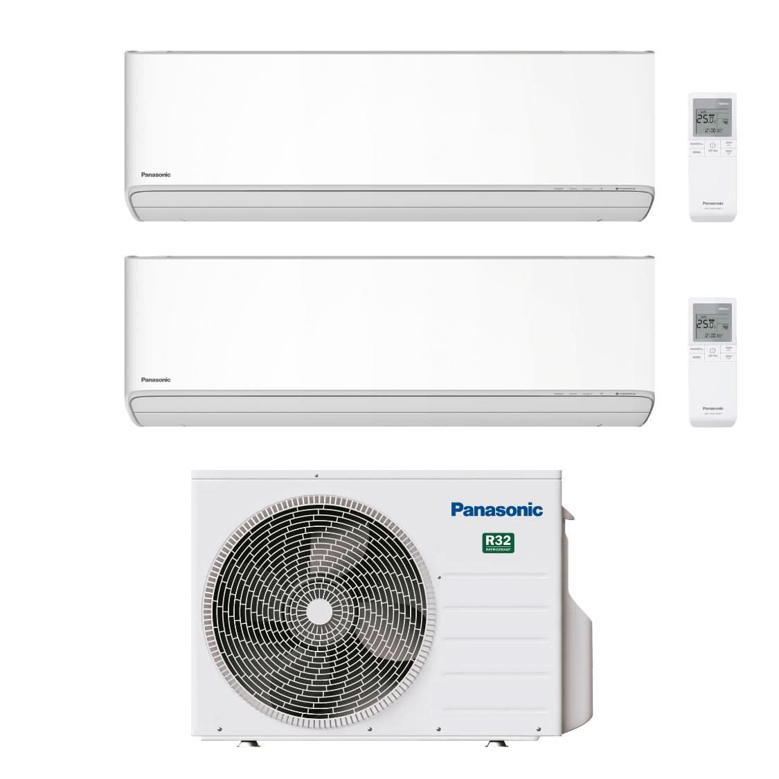 Panasonic Z25ZKEW 7.2kW luftvärmepump med 2 innedelar - KlimaTime.no
