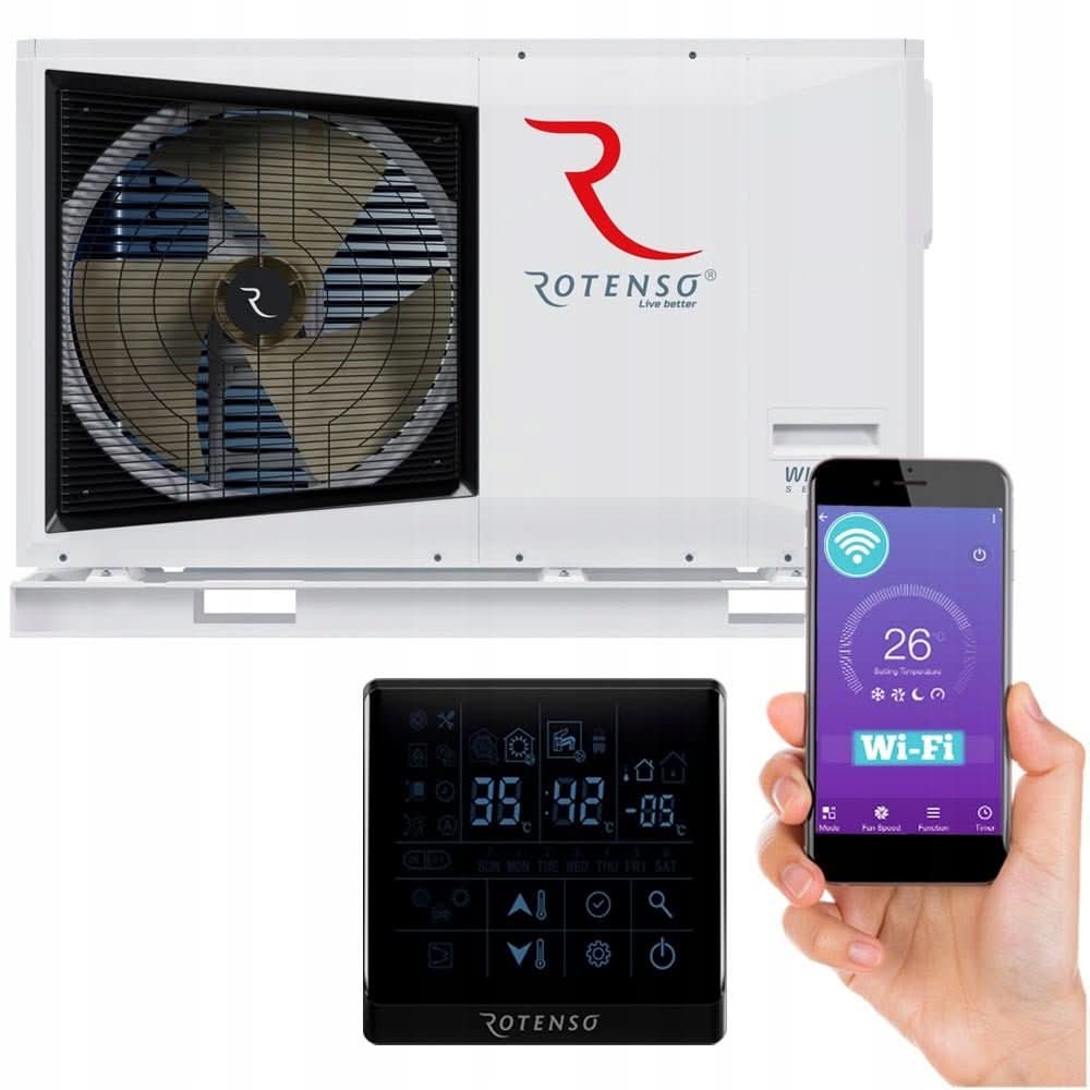 Rotenso 6kW Windmi Paket Monoblock Villa - paket Luft - vattenvärmepump - KlimaTime.no