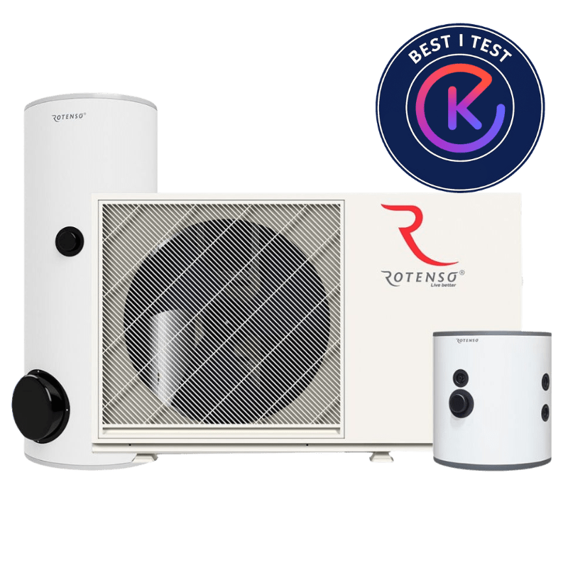 Rotenso 8kW Airmi Paket Monoblock Villa - pakke Luftvannsvarmepumpe - KlimaTime.no